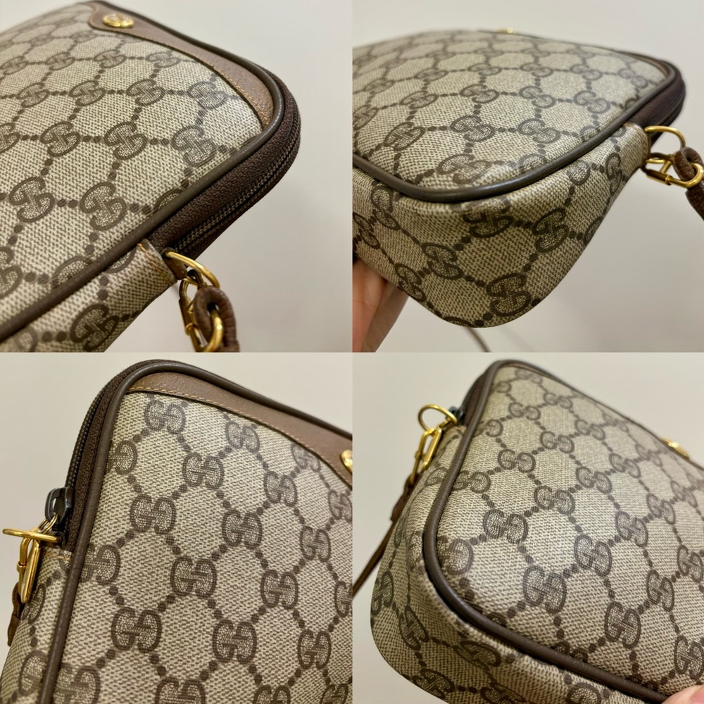 GUCCI monogram interlocking Auth VTG Clutch Crossbody Shoulder Bag💫 - Picture 13 of 17